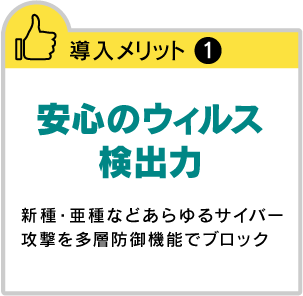 安定のウイルス検出力