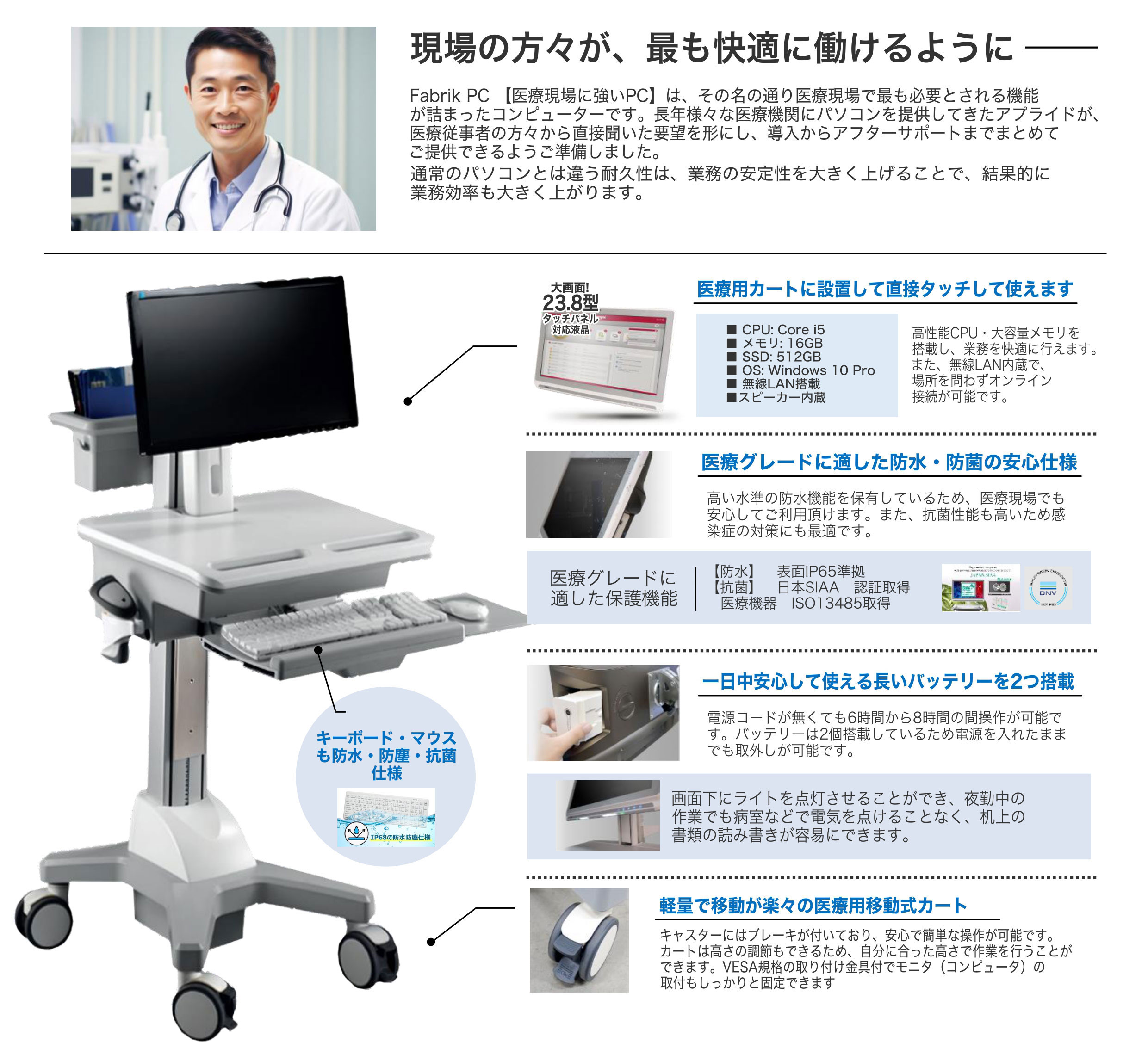 医療現場に強いPC