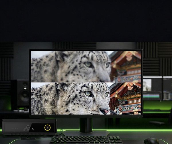 映像をAI超解像アップグレードのイメージ