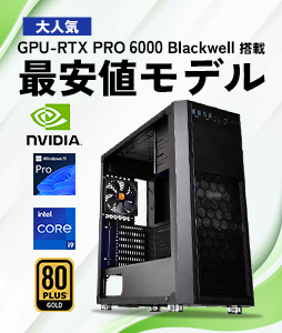 【大人気GPU-RTX PRO 6000 Blackwell搭載最安値モデル】