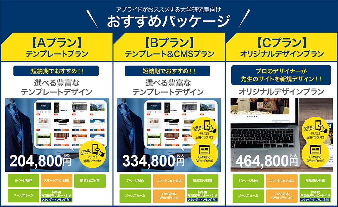 アプライドがおススメする大学研究室向けおすすめパッケージ